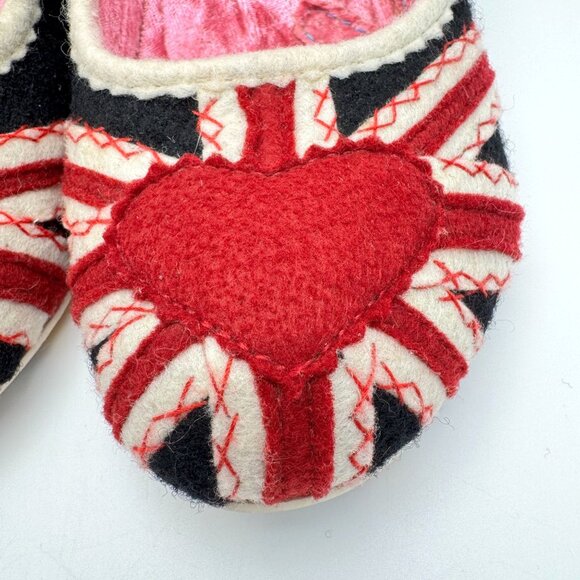 Irregular Choice Women’s Patty Black Union Jack Heart Heels Sz EUR 37 US 6.5 - 7 - Picture 8 of 16